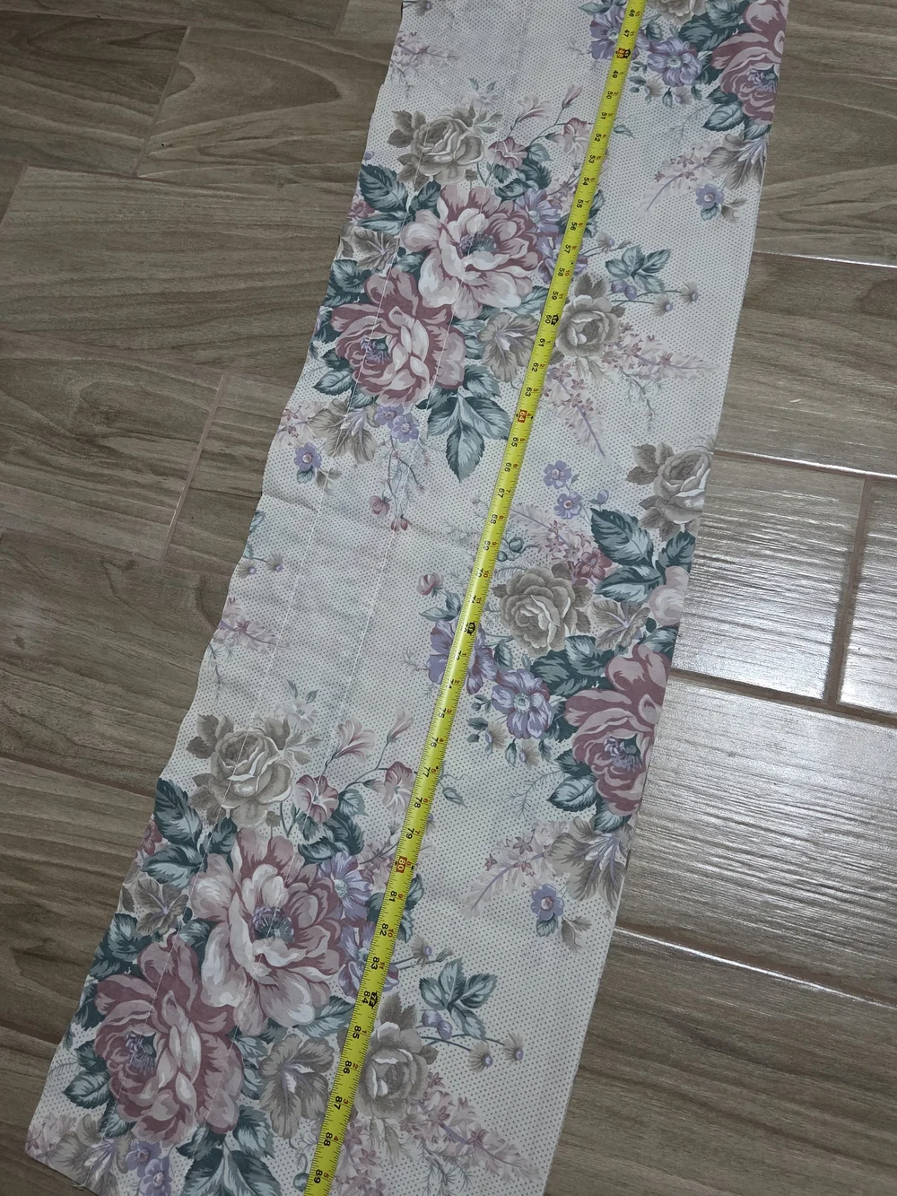 Floral Print Vintage 90s Handmade Valance Curtain- Pink & Green